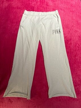 Victoria’s Secret grey PINK Wide Leg Sweatpants